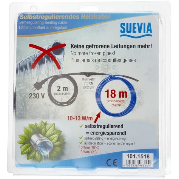 Przewód grzewczy 10/15W 18 m SU1011518 | Exvi