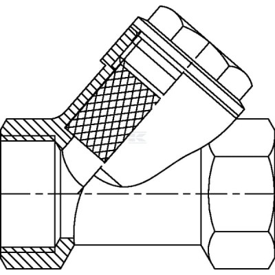 Filtr skośny gwint zewnętrzny 1" 100 mesh 325044 | Exvi