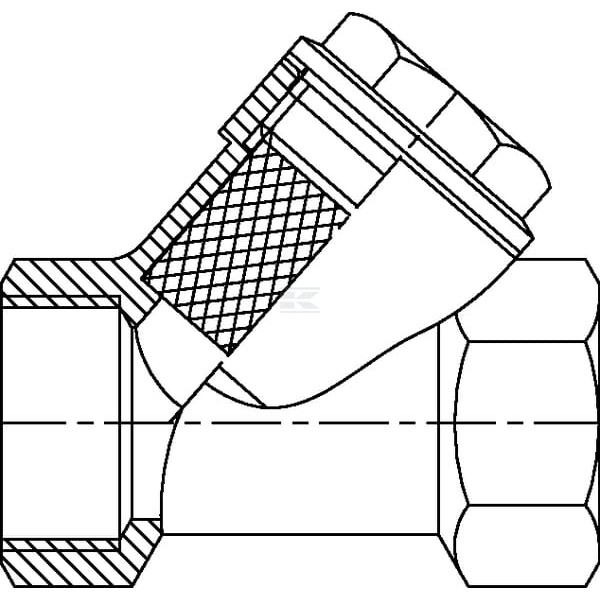 Filtr skośny gwint zewnętrzny 3/4" 100 mesh 323234 | Exvi