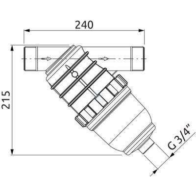 Filtr skośny gwint zewnętrzny 1-1/2" 100 mesh 329064 | Exvi