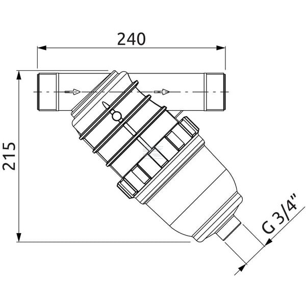 Filtr skośny gwint zewnętrzny 1-1/2" 100 mesh 329064 | Exvi