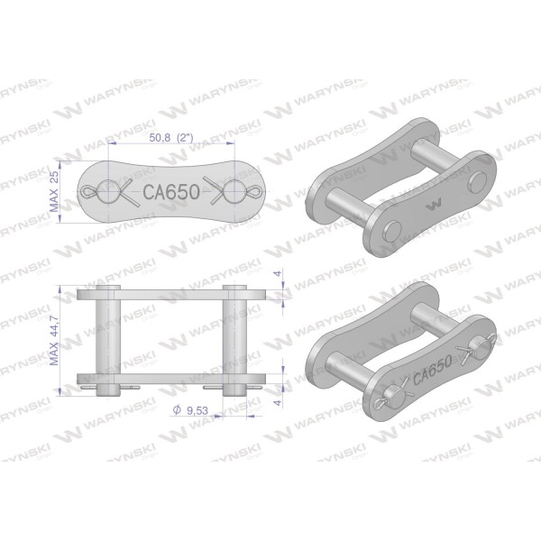 Zamek (spinka) łańcucha CA650-1 ZCA650-1 | Exvi