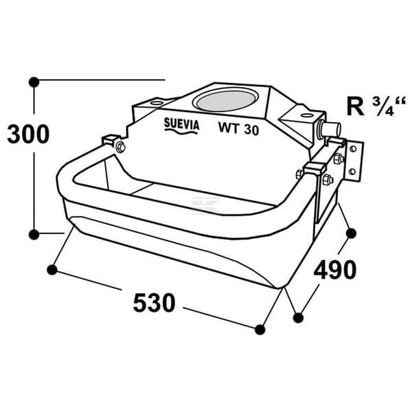 Poidło pastwiskowe model WT30 SU1600030 | Exvi