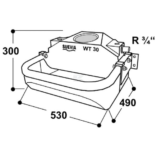 Poidło pastwiskowe model WT30 SU1600030 | Exvi