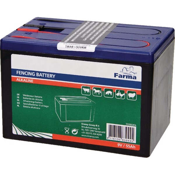 Bateria alkaliczna, 9V 55Ah 702003FA | Exvi