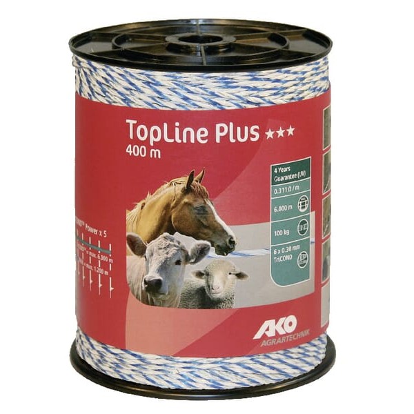Plecionka TopLine Plus, biało/niebieska, 400 4491559 | Exvi