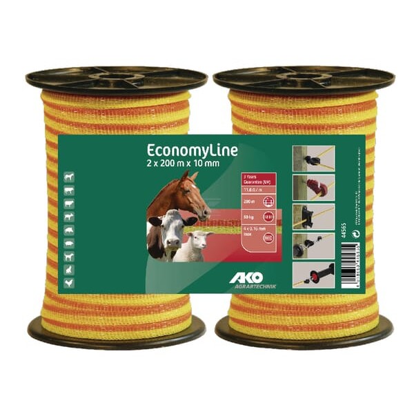 Taśma Economy Line dwupak, 10 mm 2 x 200 m AKO 44565 | Exvi