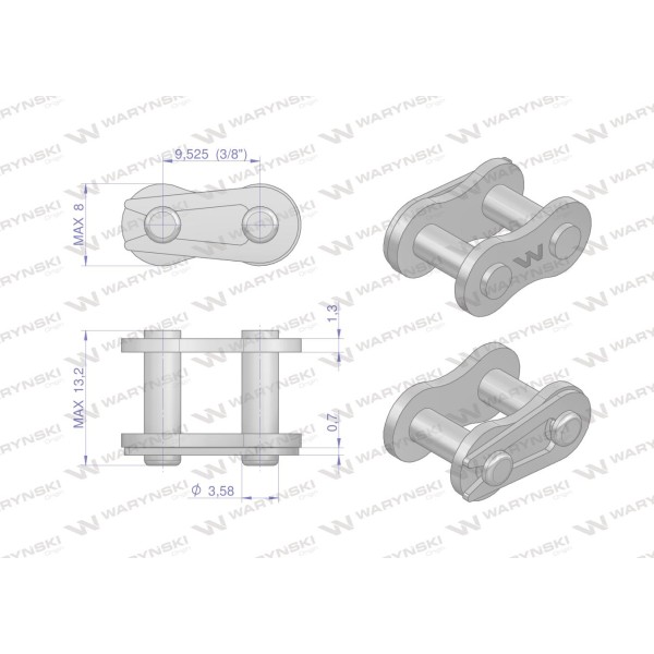 Zamek łańcucha wzmocnionego Z06A-1 ANSI A 35 Z06A1 | Exvi