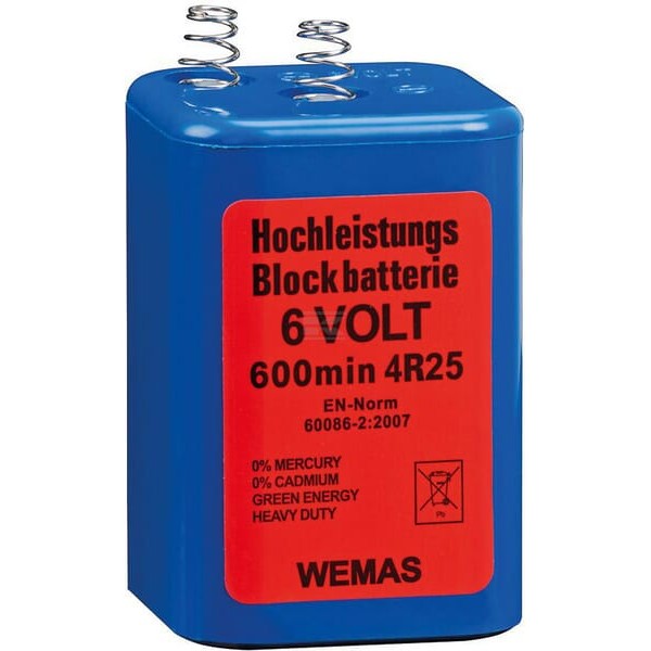 Akumulator 4R25 6V, niebieski 3040360010000 | Exvi