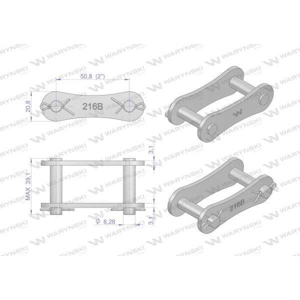 Zamek łańcucha Z216B (R1 2) Waryński ( sprzedawane | Exvi