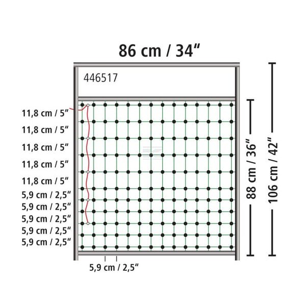 Drzwi do siatek elektrycznych 106 cm 446517 | Exvi