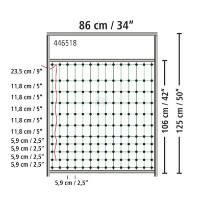 Drzwi do siatek elektrycznych 95-125 cm 446518 | Exvi