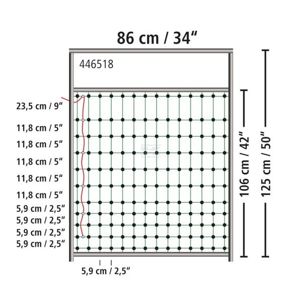 Drzwi do siatek elektrycznych 95-125 cm 446518 | Exvi