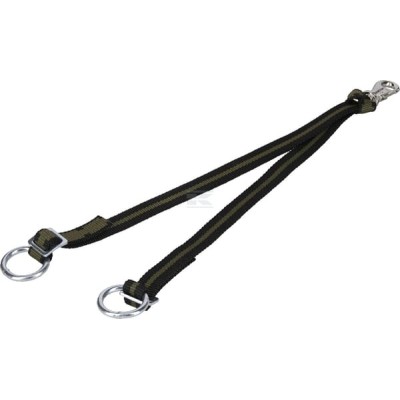 Pas uwiązowy podwójny 75 cm z karabińczykiem 805010KR | Exvi