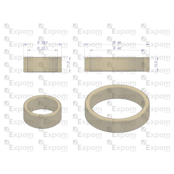 Komplet tulejek rozrusznika R-20 2-sz 86/35-091/0 | Exvi