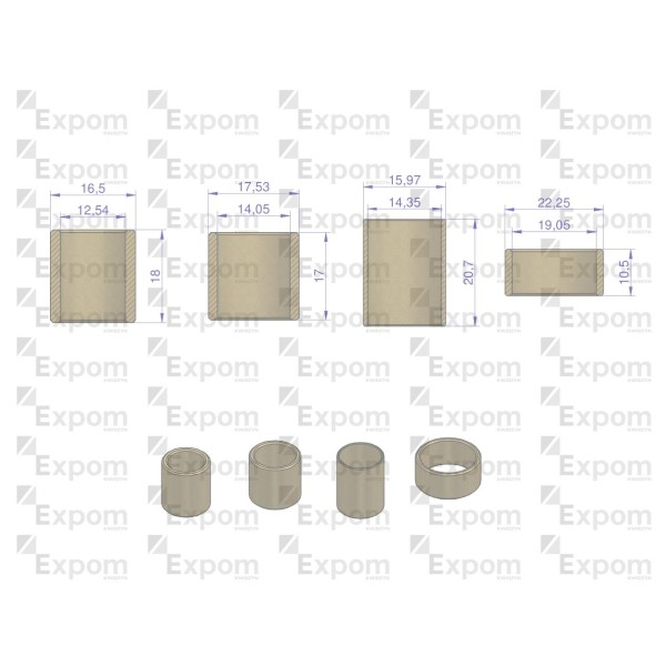 Komplet tulejek rozrusznika R-5 4-szt EXPOM R-5EX | Exvi