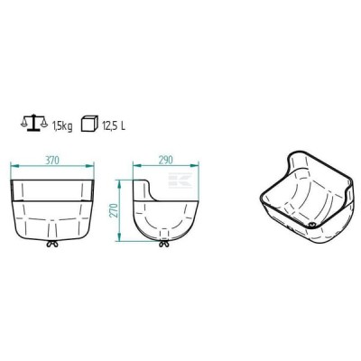 Karmidło do paszy 12.5 l model 142, zielone 162014203 | Exvi