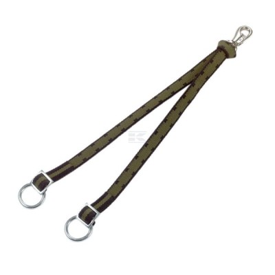 Pas uwiązowy podwójny 60 cm z karabińczykiem 12503KER | Exvi