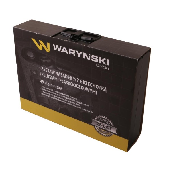 Zestaw nasadek 1./2 z grzechotką i kluczami WMZ049 | Exvi