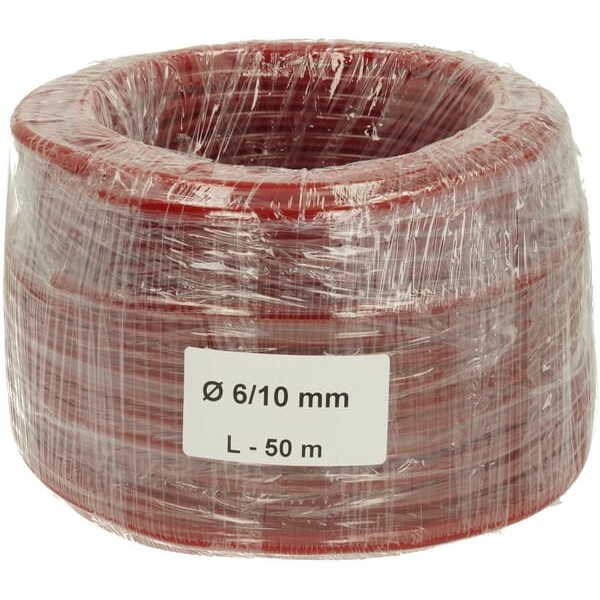 Wąż do środków myjących, czerwony 50 m 1580PLP230301 | Exvi