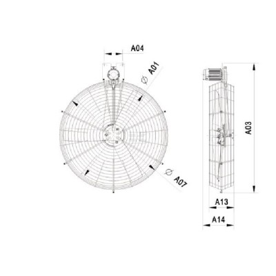 Mieszacz powietrza Multifan, Ø 130 cm 1616032023 | Exvi