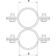 Obejma poprzeczna, 1-1/4"x1-1/4" 803015114114FA | Exvi