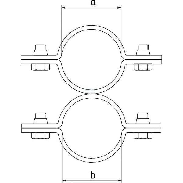 Obejma poprzeczna, 1-1/4"x1-1/4" 803015114114FA | Exvi