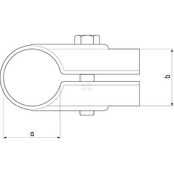 Obejma T otwarta, 2-1/2"x1-1/2" 803020212112FA | Exvi