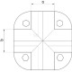 Obejma krzyżowa, 1-1/2"x1-1/2" 803030112112FA | Exvi