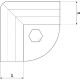 Obejma kątowa 90°, 1" x 1” 80309011 | Exvi