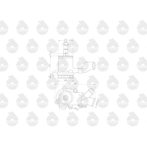 Pompa wody MF4 6014 ORYGINAŁ URSUS 41/31-322/7 | Exvi