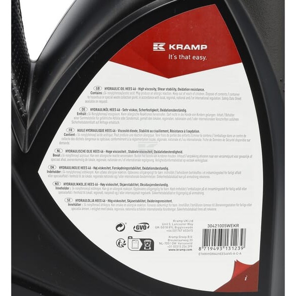 Olej hydrauliczny, 5l, ISO 46 HEES Kramp 30421005WEKR | Exvi