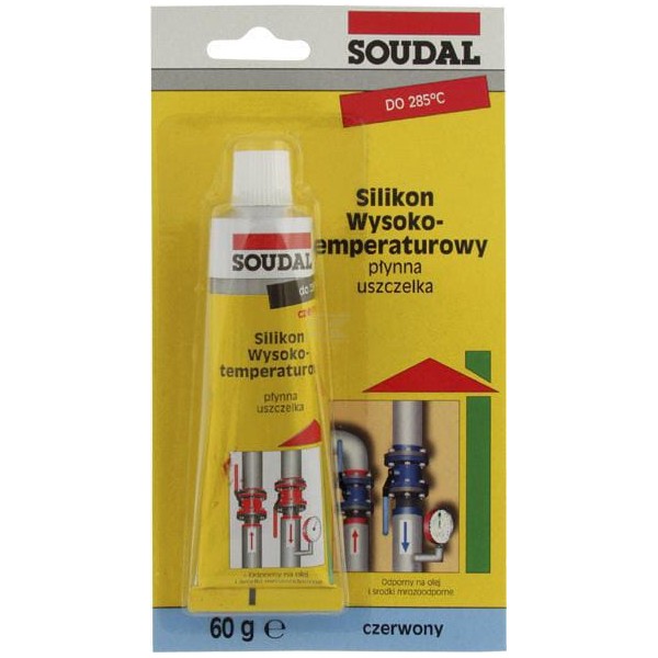 Silikon wysokotemperaturowy Soudal, 60 103610400605 | Exvi
