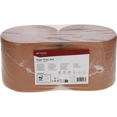 Ręcznik papierowy, brązowy w rolce, 23 cm CP23102KR | Exvi