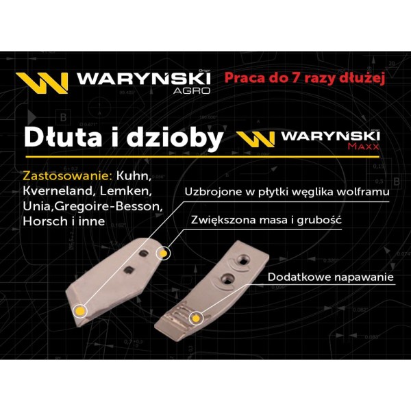 Dłuto. nakładka lemiesza lewe 1067280000W | Exvi