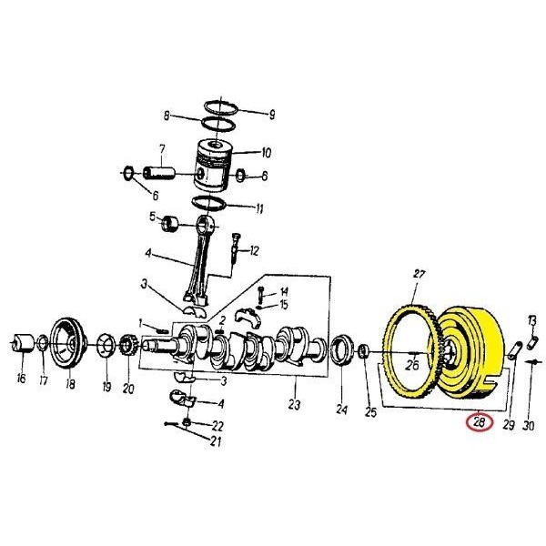 Koło zamachowe n.t. C-360 Skropol 46/50-397/2 | Exvi