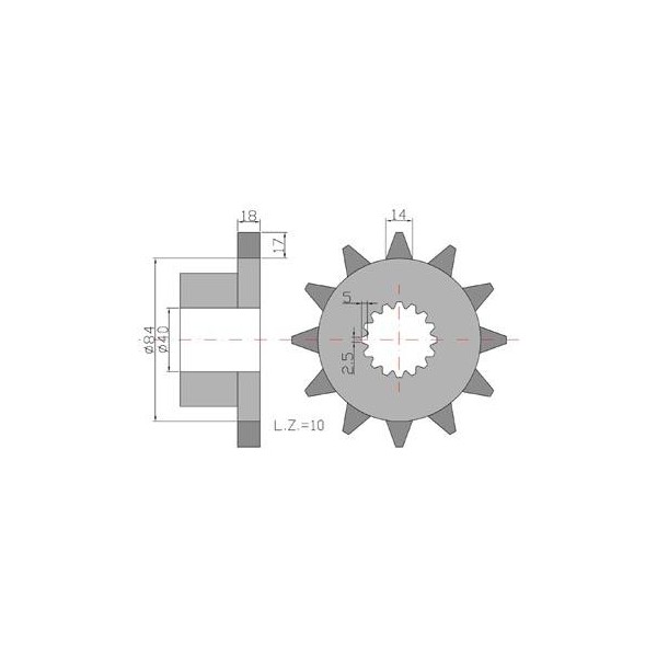 Koło Z-10 5/4 napędu głównego Prasa 5276081160 | Exvi