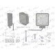 Lampa robocza kwadratowa 27W 9 LED GLANZ L0077G | Exvi