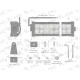 Lampa robocza prostokątna 72W 24 LED GLANZ L0119G | Exvi