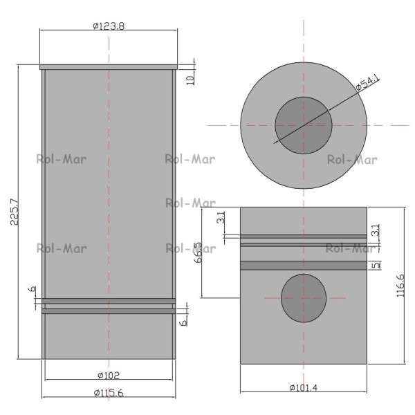 Zestaw naprawczy fi-102 3-pierścieniowy 52110099 | Exvi