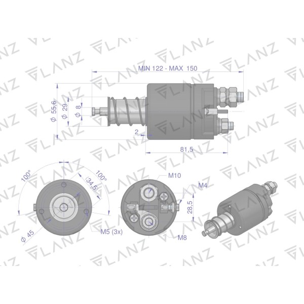 Wyłącznik rozrusznika z reduktorem MF3 1680063M1G | Exvi