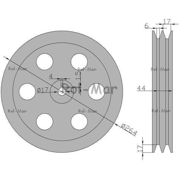 Koło pasowe pompy hydraulicznej Bizon 5058371710 | Exvi
