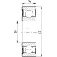 Łożysko kulkowe zwykłe 20x47x14 mm FŁT 778062042RS | Exvi