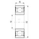 Łożysko kulkowe zwykłe 12x32x10 mm FŁT 778062012RS | Exvi