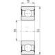 Łożysko kulkowe zwykłe 30x55x13 mm FŁT 778060062RS | Exvi