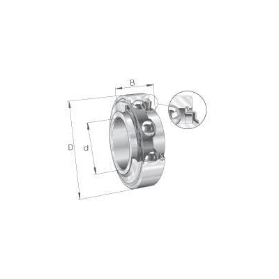 Łożysko kulkowe zwykłe 16.2x40x18.3 mm 203KRRAH02 | Exvi