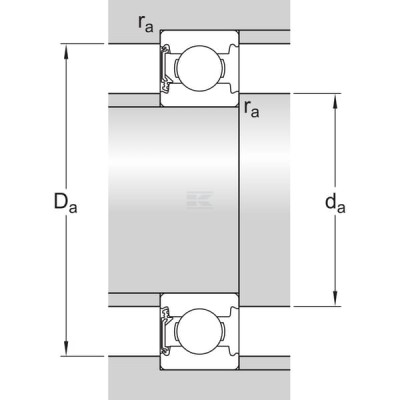 Łożysko kulkowe zwykłe 17x40x12 mm SKF 75006203 | Exvi