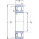 Łożysko kulkowe zwykłe 17x40x12 mm SKF 75006203 | Exvi