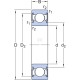 Łożysko kulkowe zwykłe 10x30x9 mm SKF 62002RSSKF | Exvi