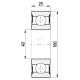 Łożysko kulkowe zwykłe 45x100x25 mm FŁT 778063092RSC3 | Exvi